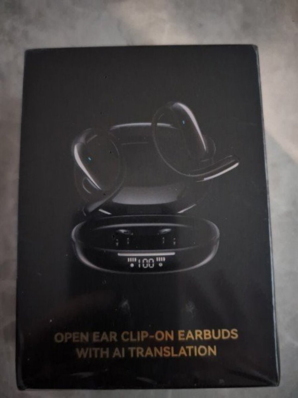 BE-ON A197 Open Ear Clip-On AI Translation Earbuds Wireless Bluetooth Black